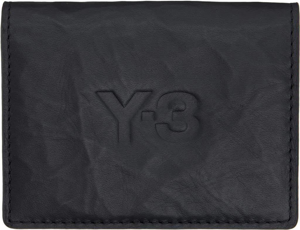 Y-3 Black Leather Card Holder