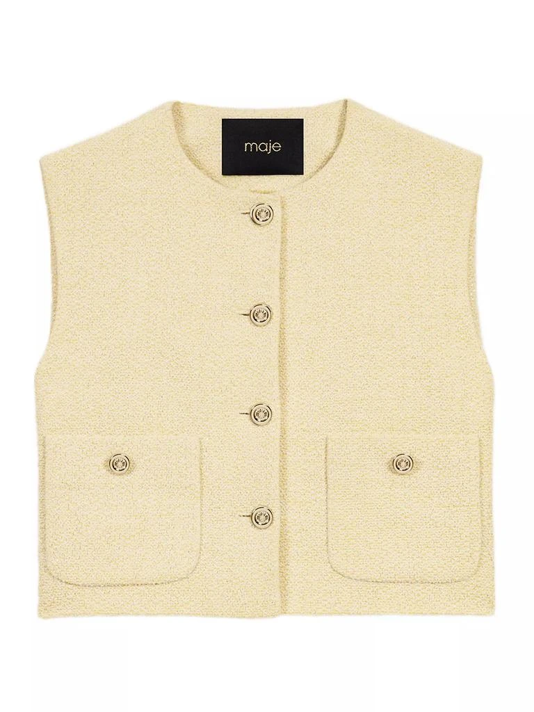 Maje Tweed Sleeveless Jacket 1