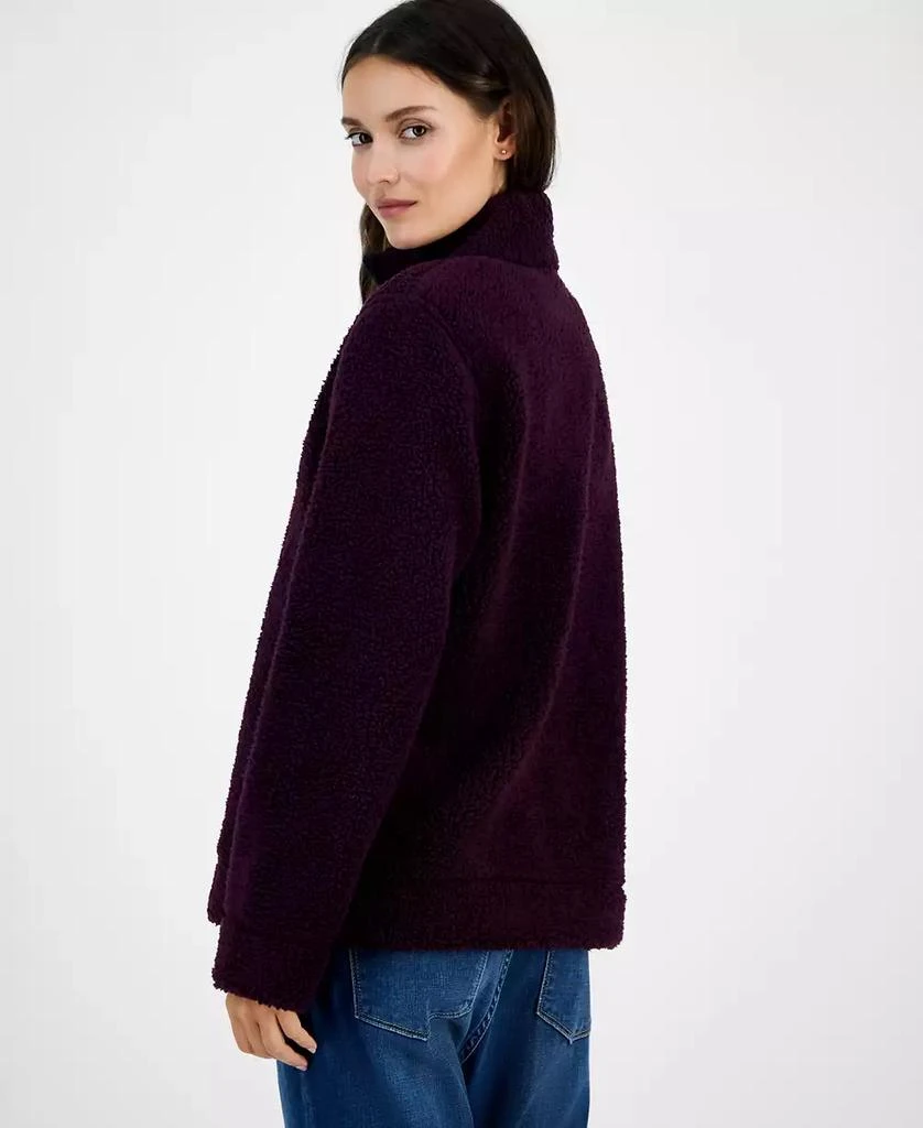 Tommy Hilfiger Women
s Quarter-Zip Faux-Sherpa Jacket 2