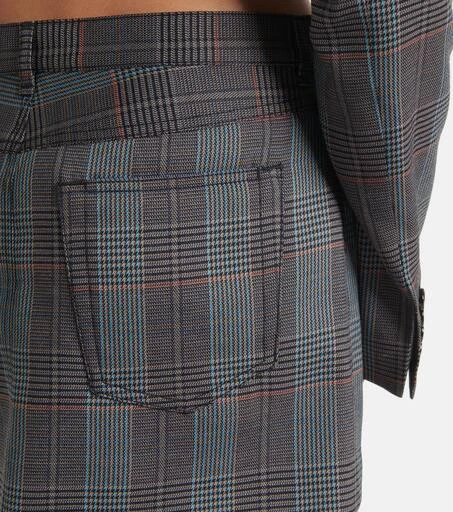Acne Studios Irinna wool-blend plaid wrap skirt 5