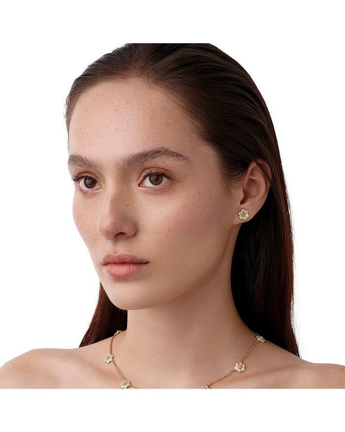 Temple St. Clair 18K Yellow Gold FJ Diamond Fiori Flower Stud Earrings