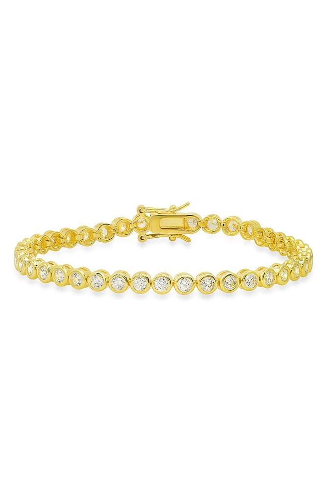 Queen Jewels Sterling Silver Cubic Zirconia Tennis Bracelet