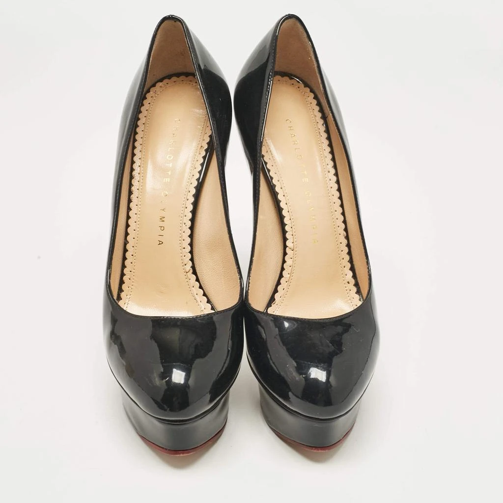 Charlotte Olympia Charlotte Olympia Black Patent Leather Dolly Platform Pumps size 38 3
