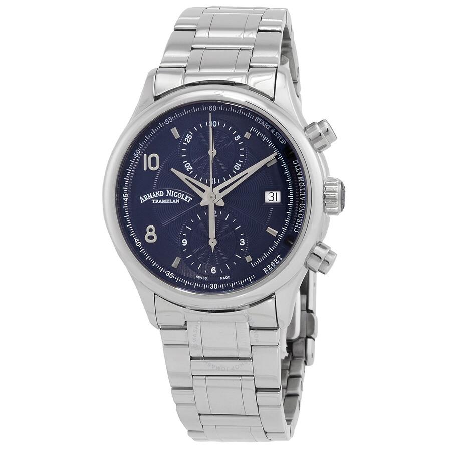 Armand Nicolet M02-4 Chronograph Automatic Blue Dial Men's Watch A844AAA-BU-M9742