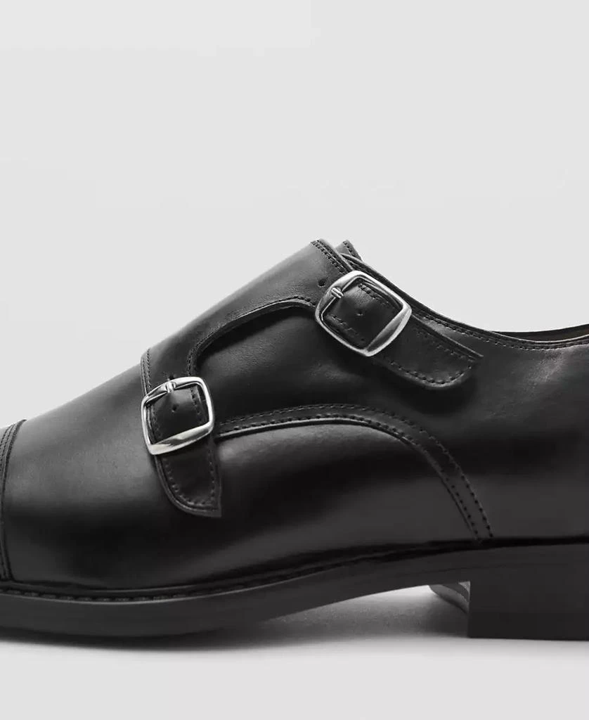 Mango Men's Double Buckle Leather Shoes 3