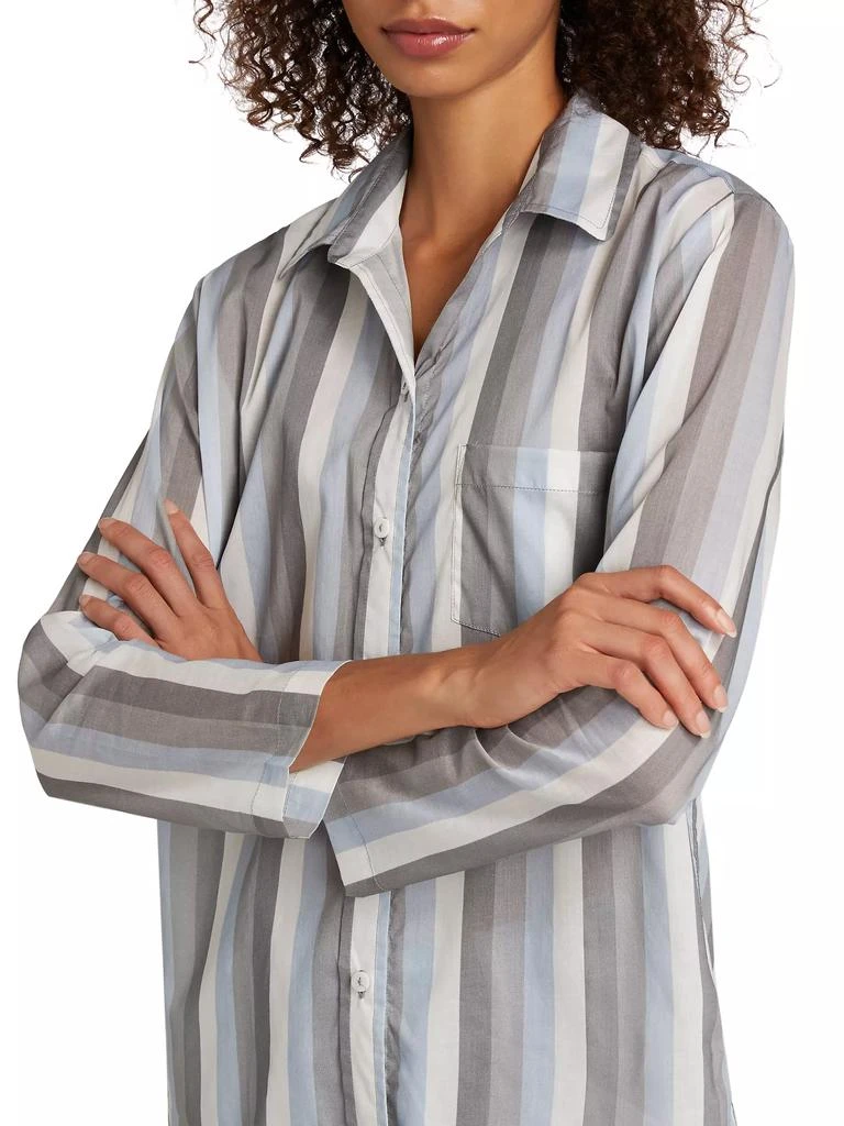 Pour Les Femmes Striped Cotton Long-Sleeve Pajamas 6