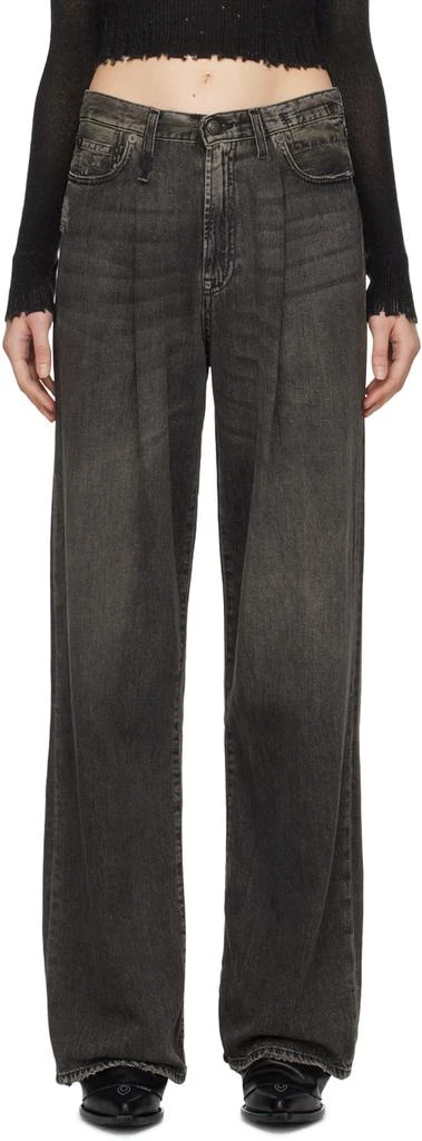 R13 Black Damon Pleated Jeans 1