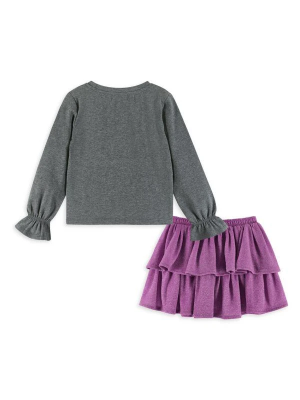 Andy & Evan Little Girl's 2-Piece Bow Tee & Skirt Set 2