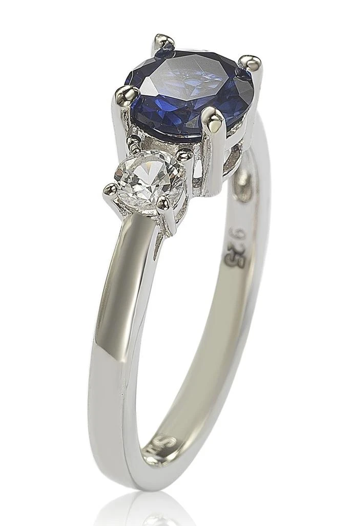 Suzy Levian White & Blue Sapphire Ring 3