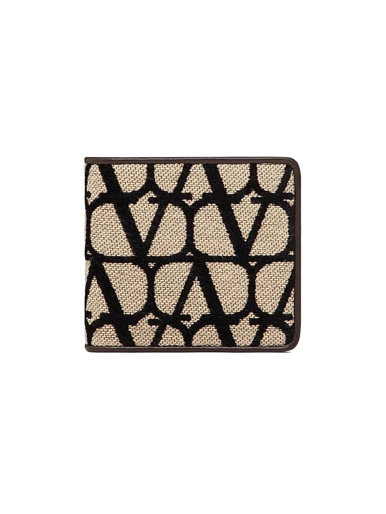 Valentino Toile Iconographe Wallet with Leather Details 1