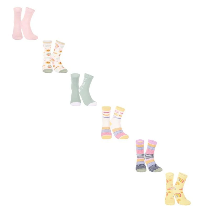 NAME IT® Rainbows and stripes colorful socks pack of 6 1