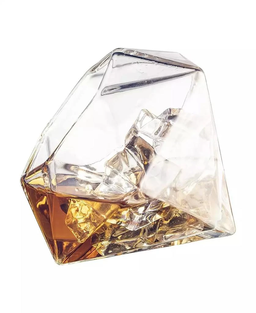 The Wine Savant Diamond Whiskey Decanter with Diamond Whiskey Glasses, Set of 3 3