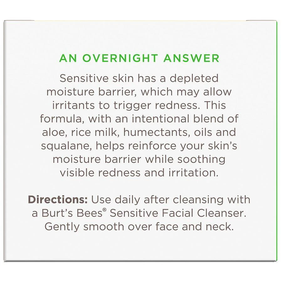 Burt's Bees Sensitive Calming Night Cream 2