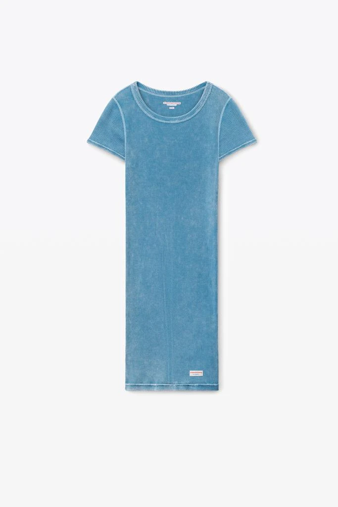 Alexander Wang short sleeve loungewear dress in ribbed cotton 2