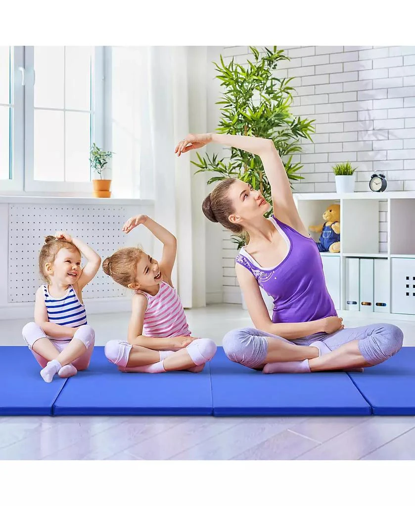 Costway 4' x 8' x 2'' Folding Gymnastics Mat Four Panels 10