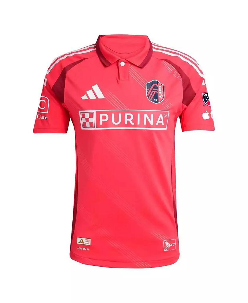 Adidas Men
s Eduard Lowen Red St. Louis City SC 2025 Forever CITY Red Authentic Player Jersey 2