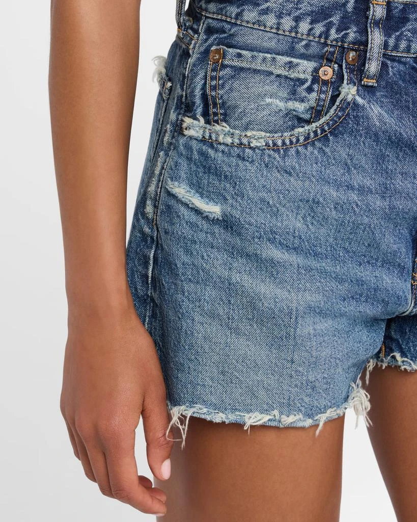 MOUSSY VINTAGE Manhasset Distressed Denim Shorts 5