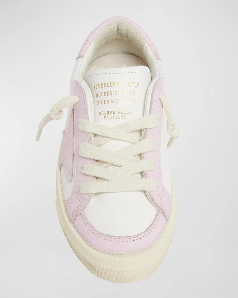 Golden Goose Girl's May Leather Star Sneakers, Toddler/Kids 4