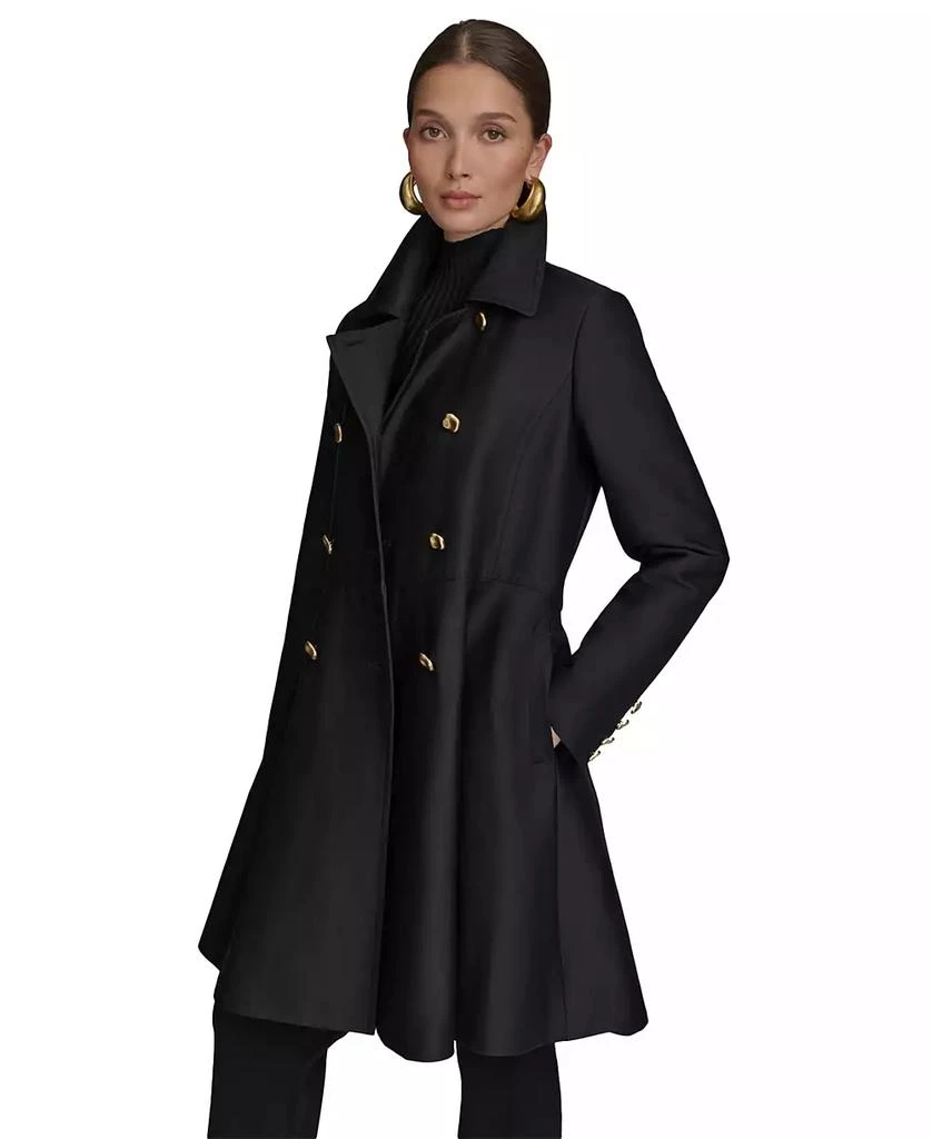Donna Karan Women's Double-Breasted Skirted Trench Coat 3