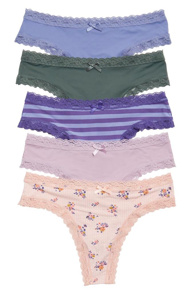 Honeydew Intimates Petra Mid Rise Thong Underwear - Pack of 5