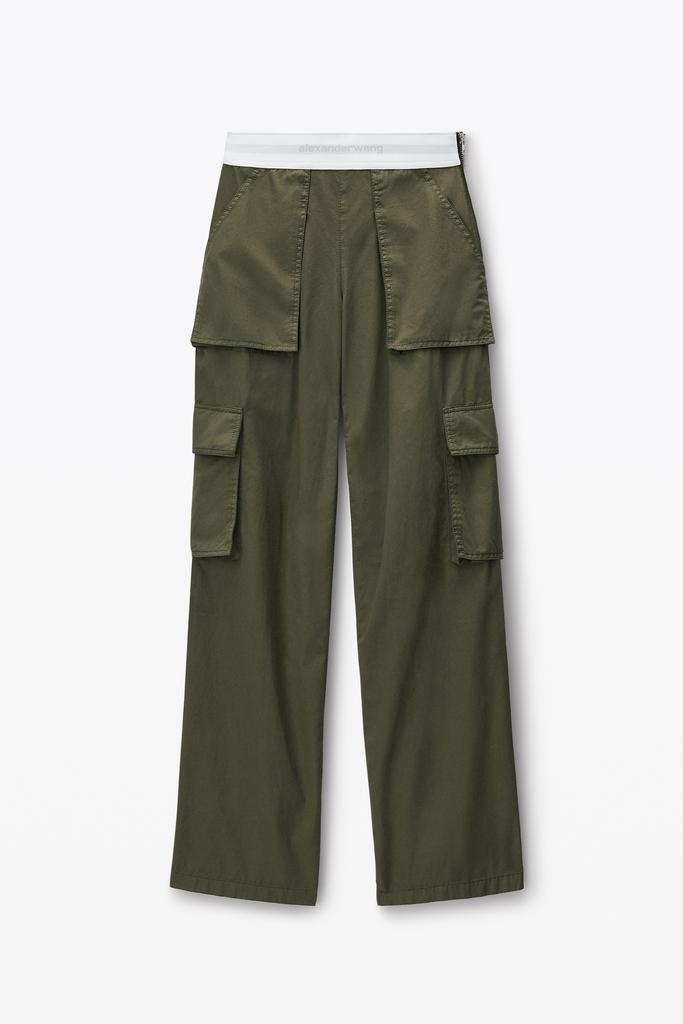 Alexander Wang mid-rise cargo rave pants in cotton twill