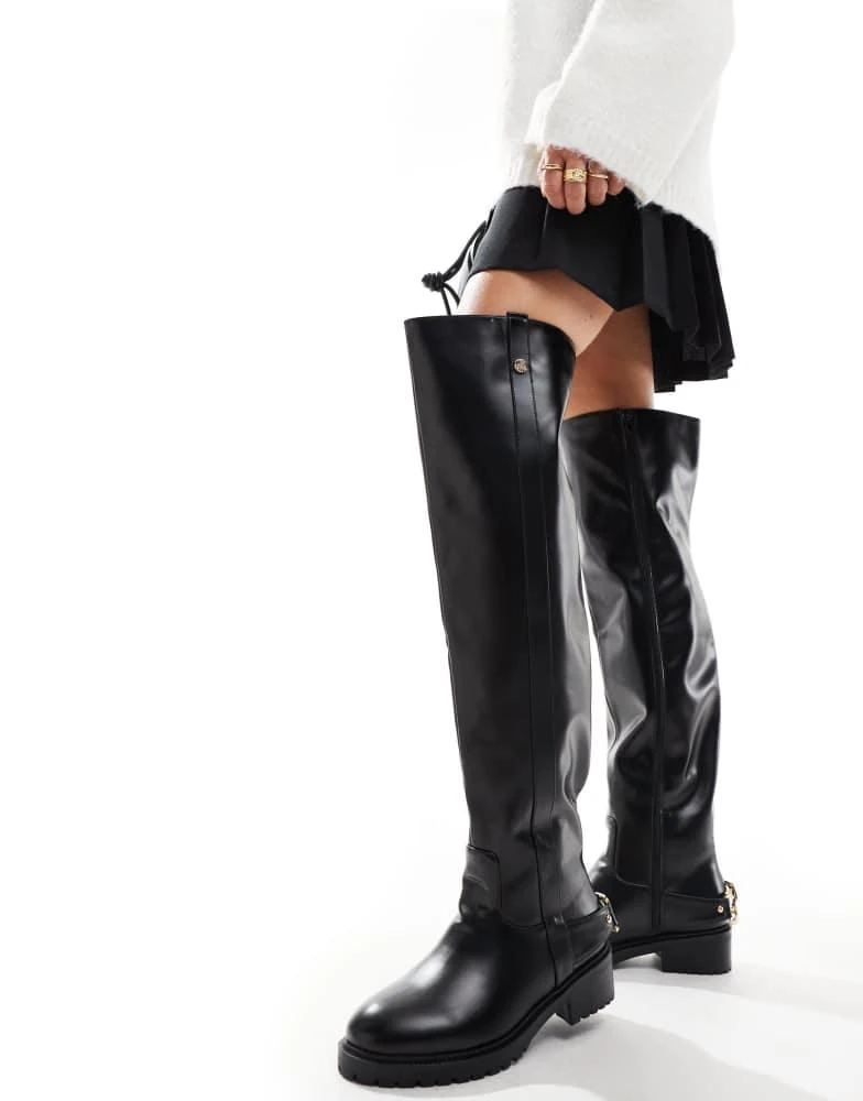 Simmi Wide Fit Simmi London Wide Fit Gerald Over the Knee Boot in Black 3