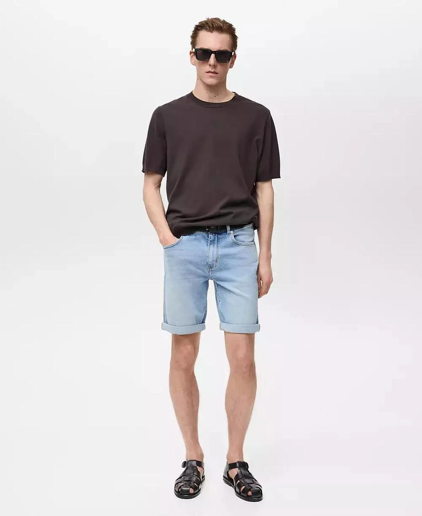Mango Men's Slim-Fit Denim Bermuda Shorts 8