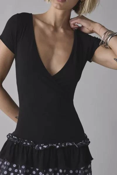 Motel Motel Navya Ruffle Wrap Drop Waist Mini Dress 3