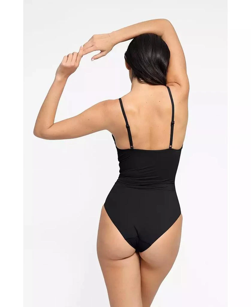 Popilush Women
s Shapewear Ruched Cross-Front Sculpting One-Piece Swimsuit. 3