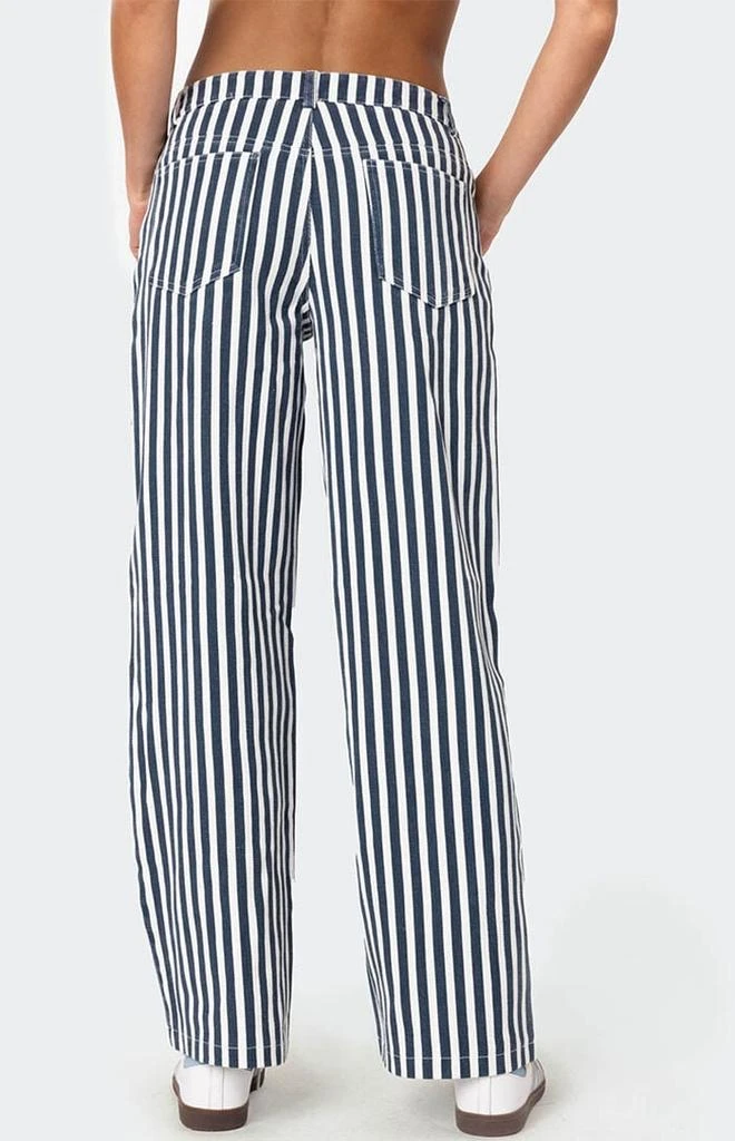 Edikted Striped Low Rise Jeans 4