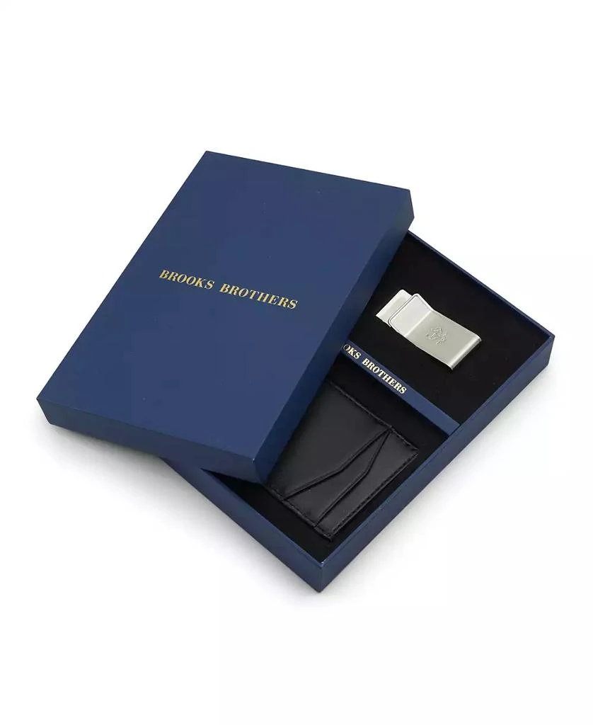 Brooks Brothers Men's Gifting Cardholder and Money Clip Set 3