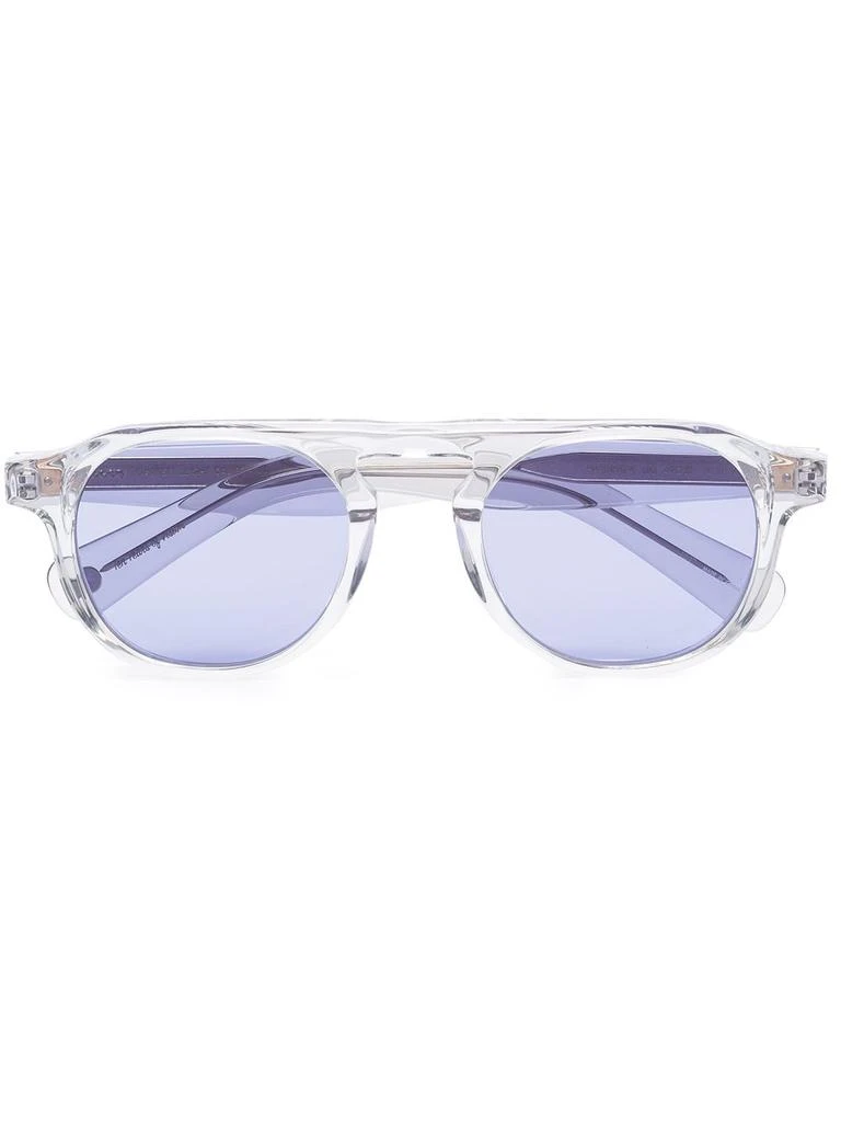 GARRETT LEIGHT Harding X round-frame sunglasses - men -  -  - Neutrals 1