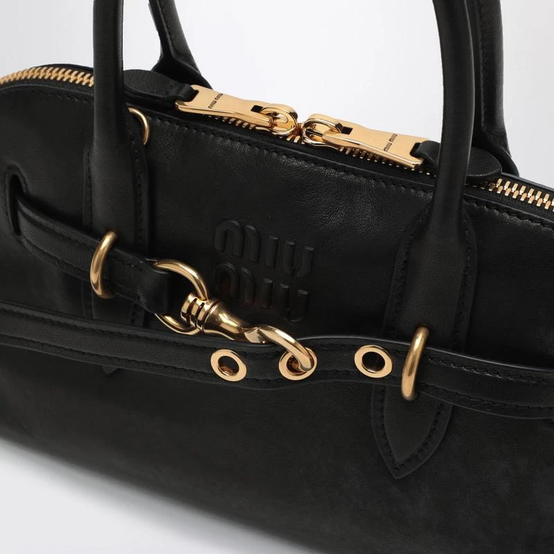 Miu Miu Black Nappa leather Aventure Satchel 6