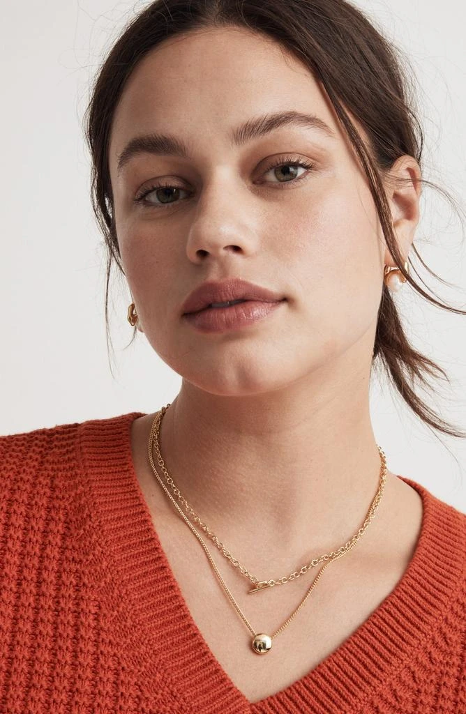 Madewell Geometric Layered Chain Necklace 4