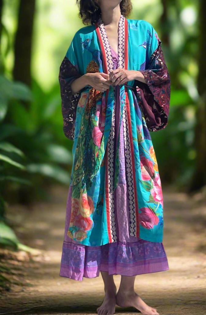 ARATTA Aratta - Majestic Peacock Kimono