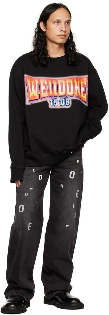 We11done Black Print Sweatshirt 4