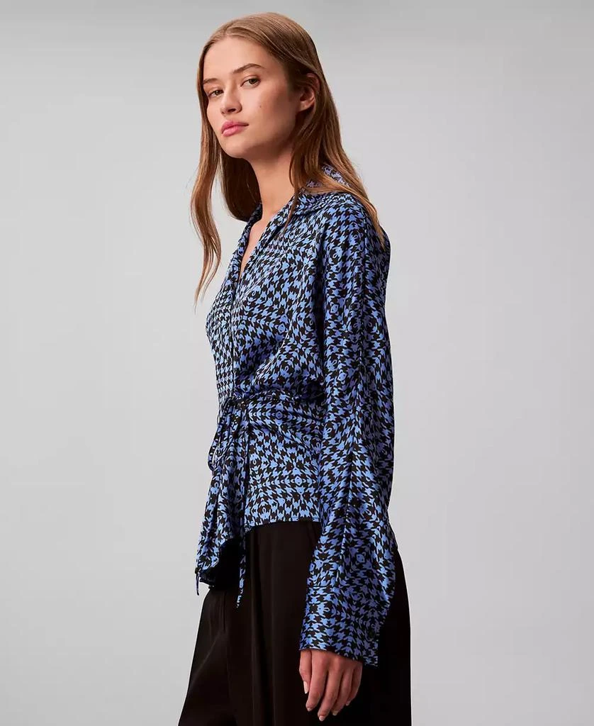Calvin Klein Women
s Printed Long Sleeve Wrap Top 5