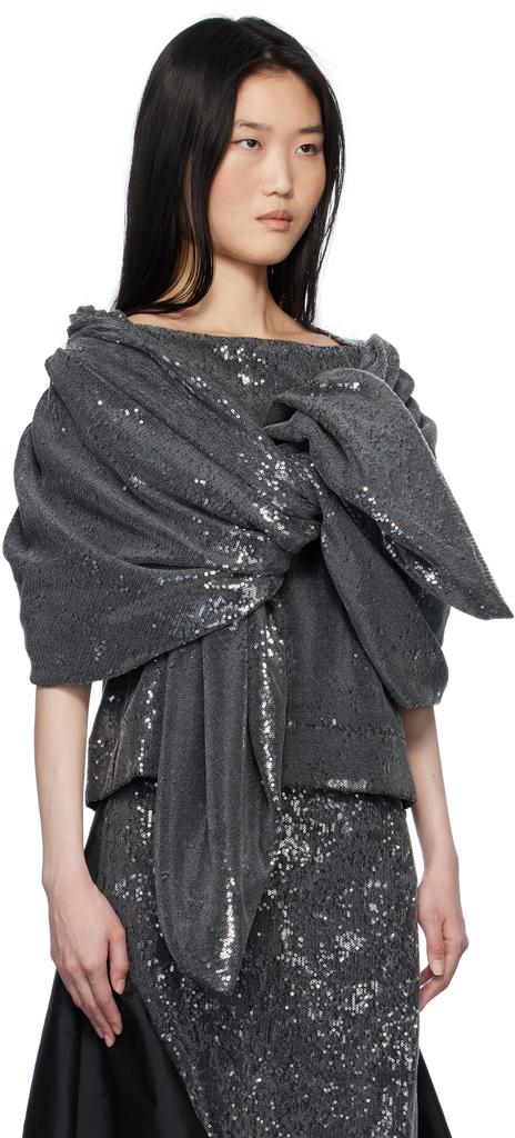 PAULA CANOVAS DEL VAS SSENSE Exclusive Silver Castana Blouse