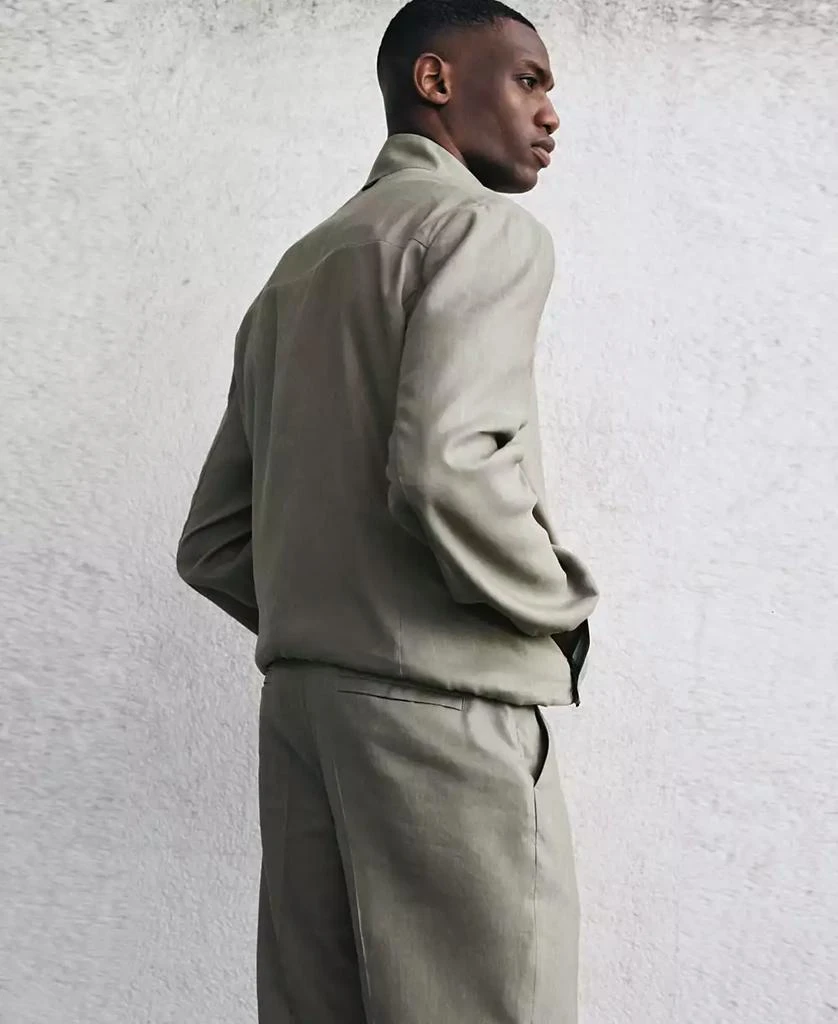 Mango Men's Zipper Linen Jacket 8