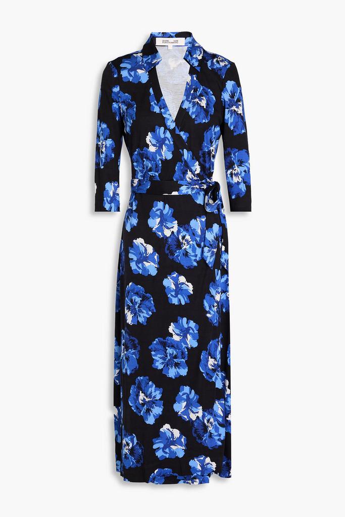 Diane von Furstenberg Floral-print silk-jersey midi wrap dress