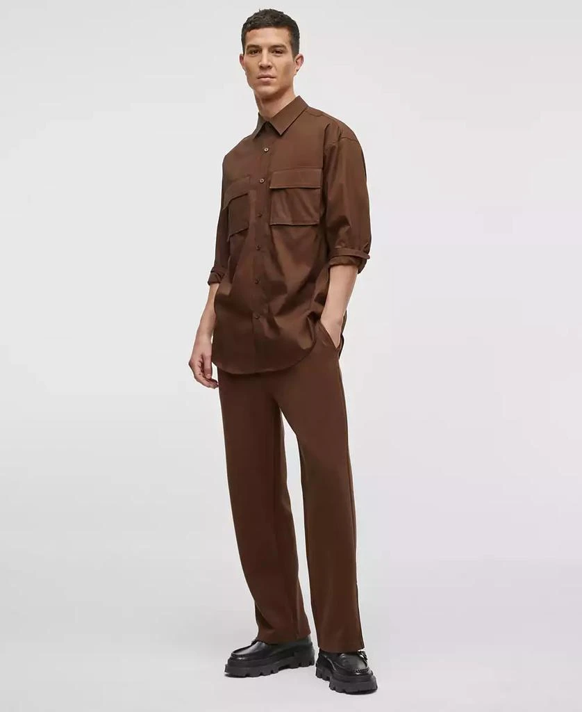 Mode of One Men's Long-Sleeve Button-Front Utility Shirt, Exclusively at Macy's 3