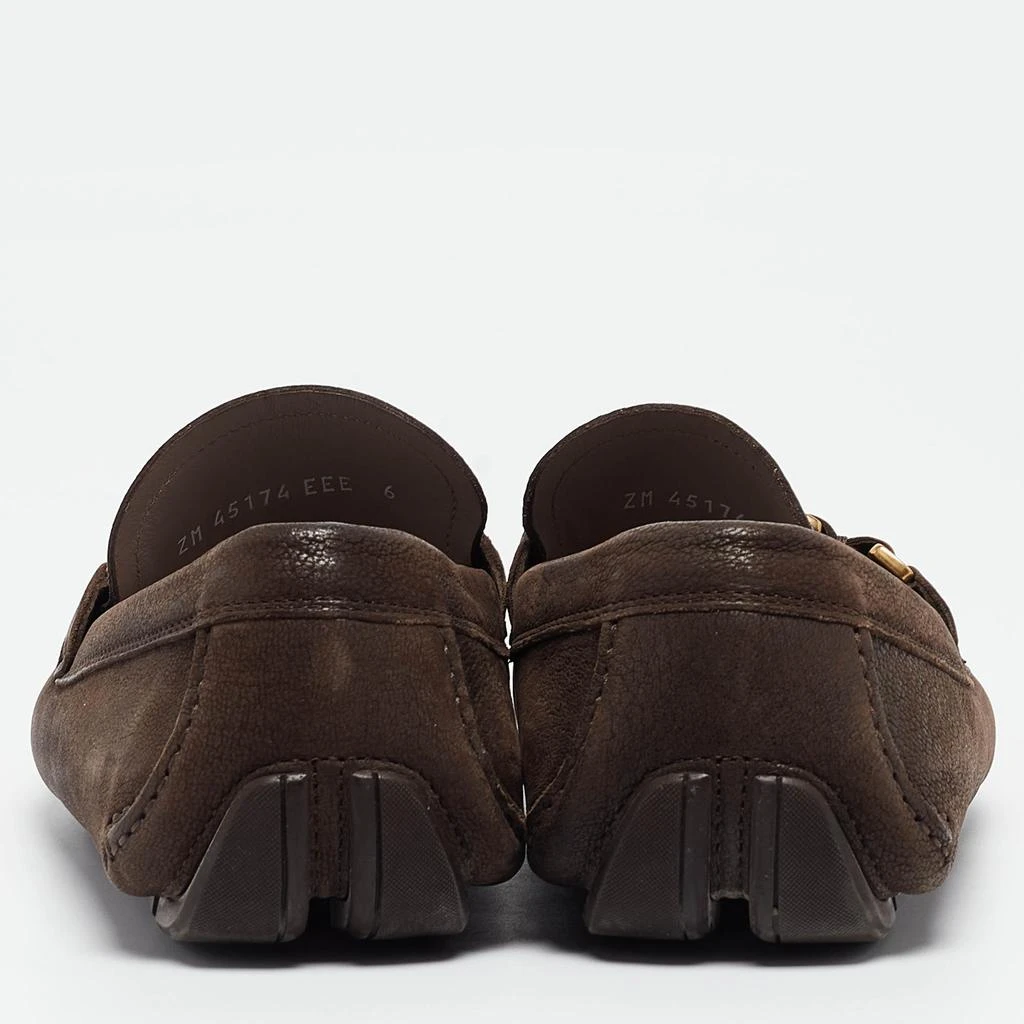 Salvatore Ferragamo Salvatore Ferragamo Brown Nubuck Leather Sardegna Loafers Size 40 5