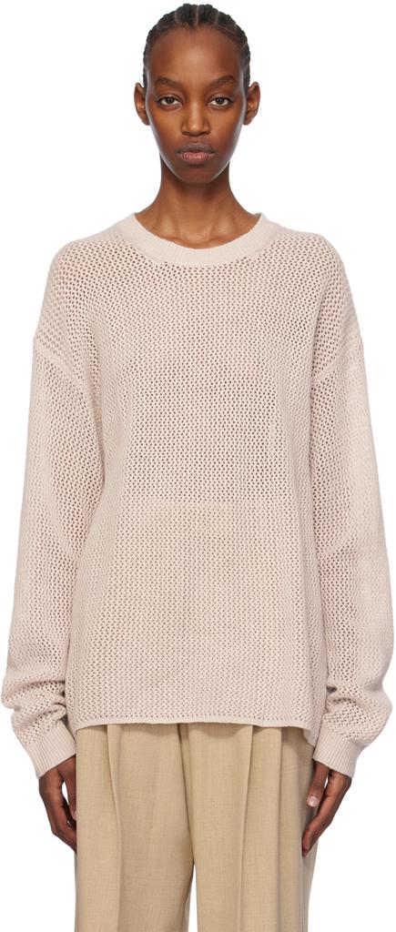 6397 Pink Semi-Sheer Sweater