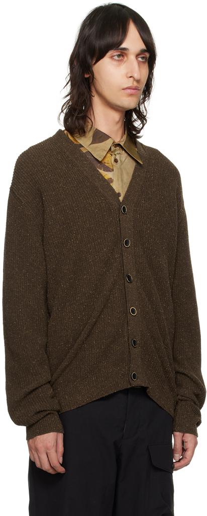 UMA WANG Brown Buttoned Cardigan