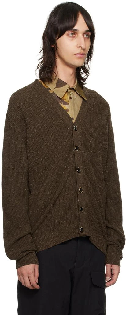 UMA WANG Brown Buttoned Cardigan 2