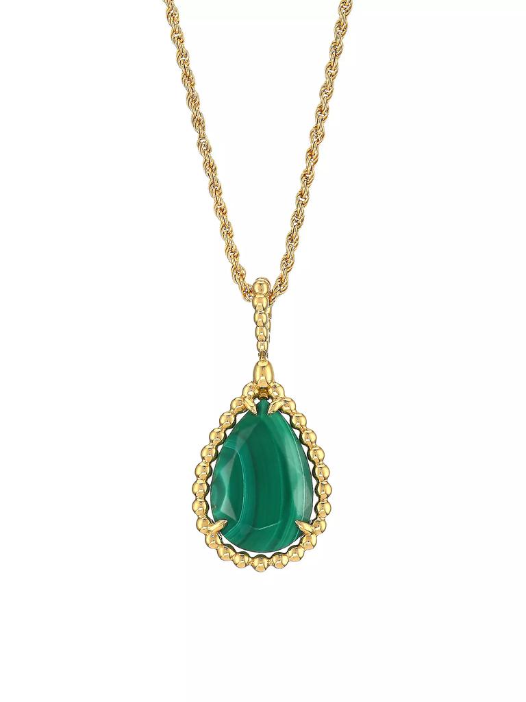Boucheron Serpent Bohème 18K Yellow Gold & Malachite Pendant Necklace