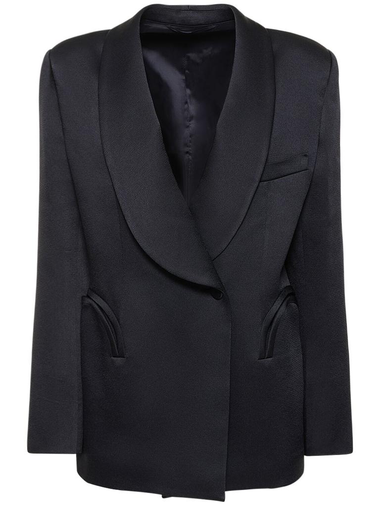 BLAZÉ MILANO Novalis Viscose Satin Smoking Jacket