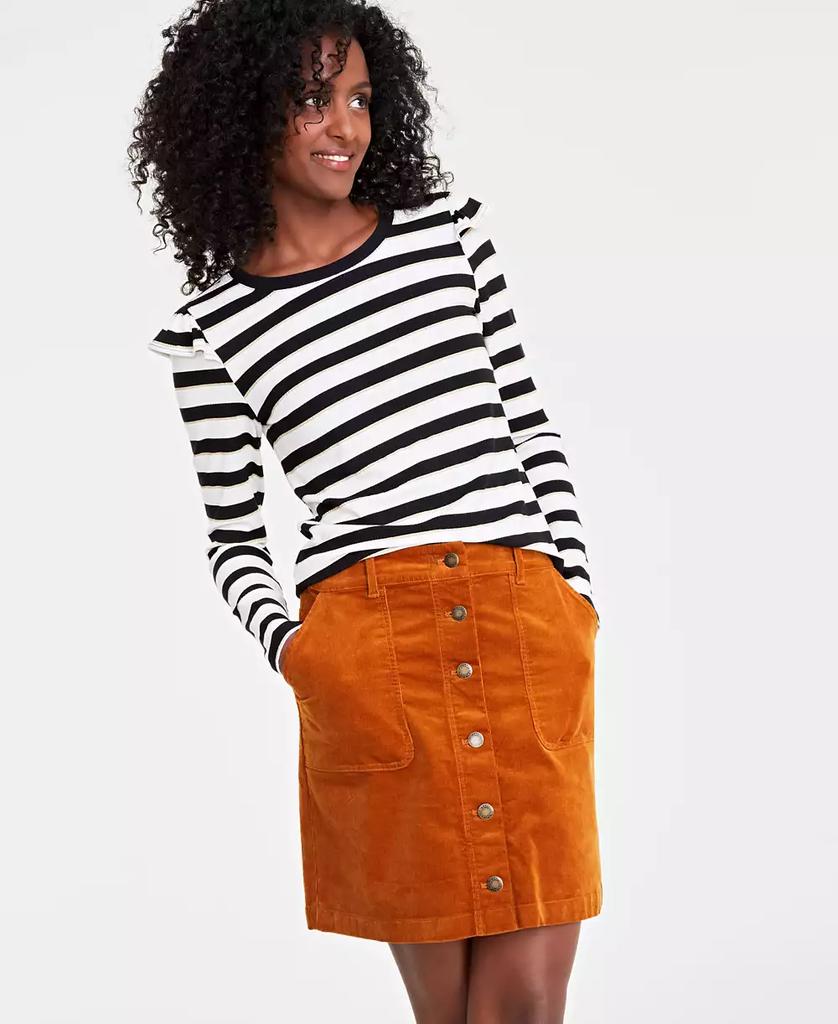 On 34th Women's Corduroy Button Mini Skirt, Created for Macy's