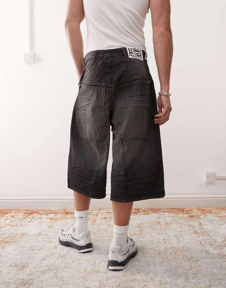 Cheap Monday Cheap Monday Dunno jorts in black web wash 3