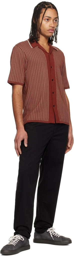 Rag & Bone Burgundy Harvey Knit Camp Shirt 4